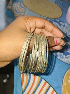12 Pcs Silver Bangles
