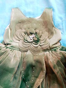 Olive Green Flower Girl Dress