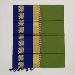 Elegant Green Silk Saree with blouse piece