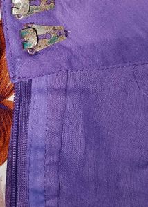 Purple Satin Lehenga Set | Padded