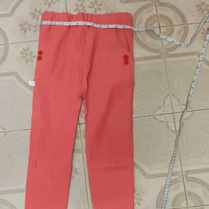 Coral Zippered Pants