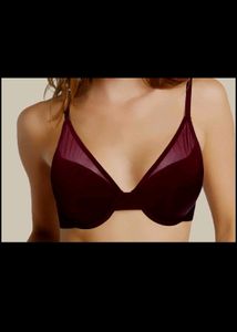 Maroon Sweetheart Bra Padded