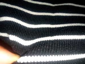 Stripes Long Sleeve Crop Top