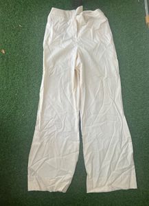 Wide Leg Cream Korean Pants