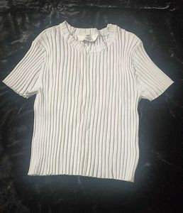 H&amp;M RIB-KNIT TOP