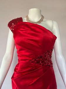 Red One-Shoulder Mini Dress/No bargaining❌