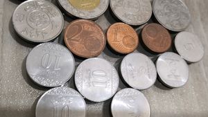 Saudi Riyal And German Euro Cents Coins