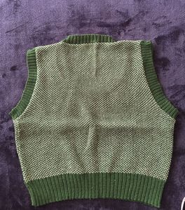Green Knit Vest Top