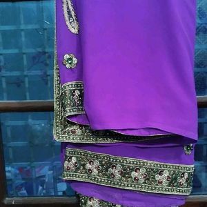 Heavy Embroidered Saree
