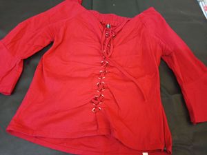 off shoulder tops mustard and red
