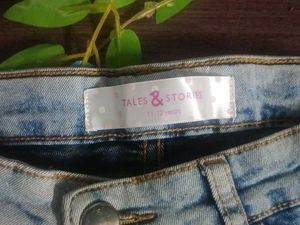 Acid Wash Denim Shorts