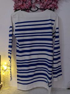 Horizontal White Blue Colour Sweater