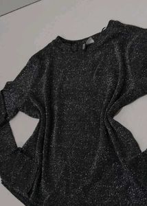 Elegant Black Jersey h&amp;m Top