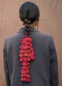 Pink Tassel Hair Accessory