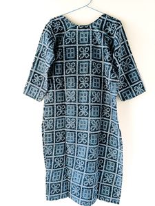 Kurta Pant Set Jaipuri Bandhage Print Stitched