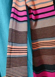 Multicolour Long Top Wool