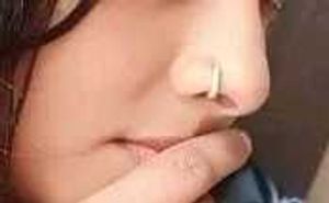 Gold Plated Ad Stones Nose Ring