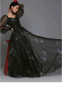 Black & Blue Organza Gown