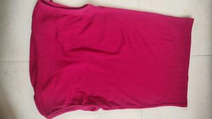 Maroon Rib Collar Top