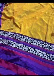 4 Combo Satin Crepe Soft  Saree