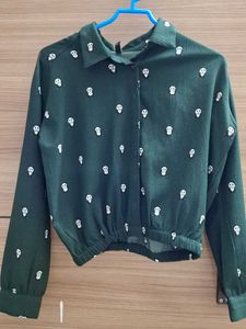 Panda Print Button-Down Shirt
