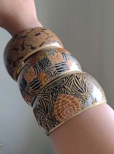 Leapord Print Bangle Stack of 3