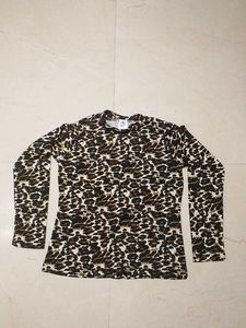 Animal.Print Full Sleeves t Shirt