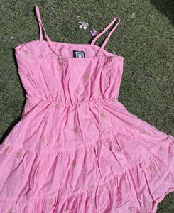 Cute summerdress pink, above knee,cotton