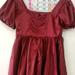 shein puff sleeve party dress