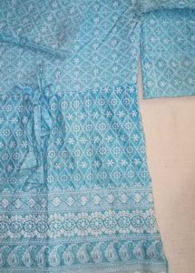 Chikankari Blue Embroidered