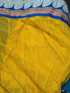 Yellow Embroidered Anarkali Dress