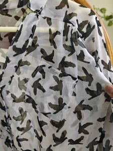 Bird Printed White Top