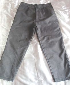 Versatile Grey Casual Trousers Unisex