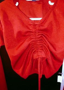 A Marron Crop Top