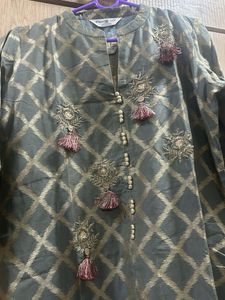 Grey 2 Pc Kurti