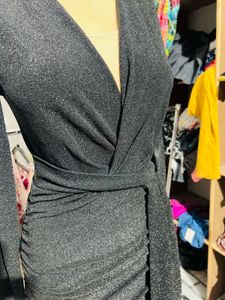 Sparkly Ruched Mini Dress