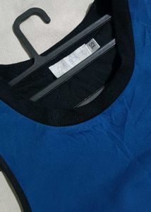 Blue &amp; Black Colour One Piece Dress