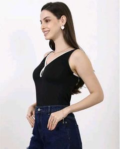 Shein Contrast Binding Keyhole Cut-Out Neck Leotar