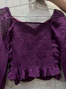 Purple Ruffle Top