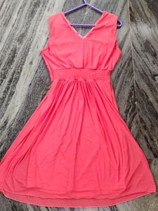 Sleeveless Coral Pink Formal Dress
