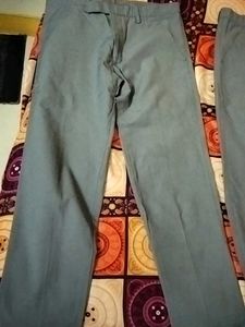 Blue Straight Leg Pants Buy 1 Get  Free