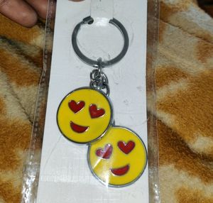 Smiley Heart Keychain