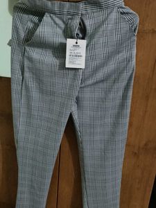 Checked Grey Trousers - New with Tag
