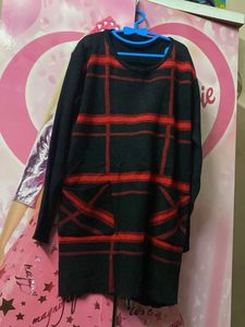 Stylish Plaid Knit Sweater