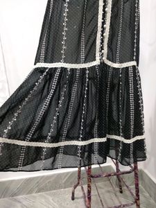 Vintage Semi-sheer Lacy Bordered Dress