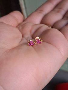 Ruby Nose Pins Gold