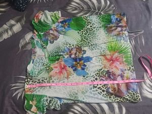 Animal And Floral Print Summer Top