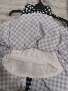 checkered babydoll sleeveless top 🖤