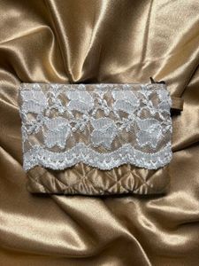Elegant Lace & Gold Purse