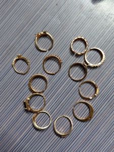 Assorted Gold and Rose Tone Ring Se